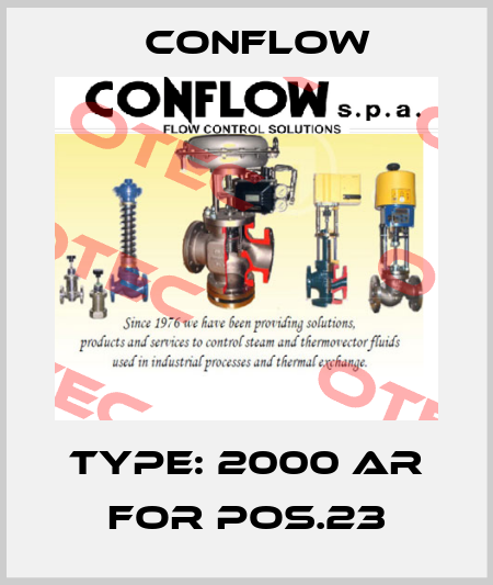 Type: 2000 AR for pos.23 CONFLOW