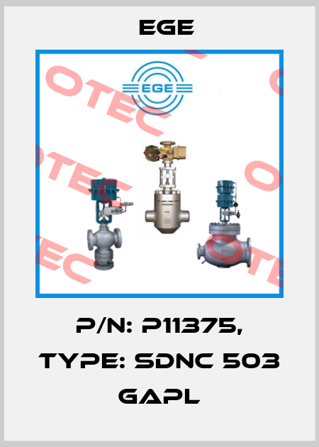 p/n: P11375, Type: SDNC 503 GAPL Ege