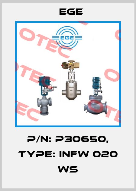 p/n: P30650, Type: INFW 020 WS Ege