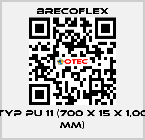 Typ PU 11 (700 x 15 x 1,00 mm) Brecoflex