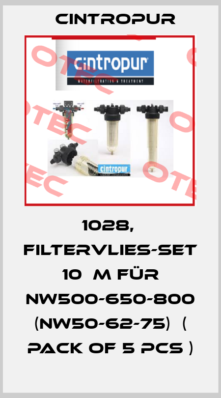 1028,  Filtervlies-Set 10µm für NW500-650-800 (NW50-62-75)  ( Pack of 5 pcs ) Cintropur