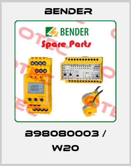 B98080003 / W20 Bender