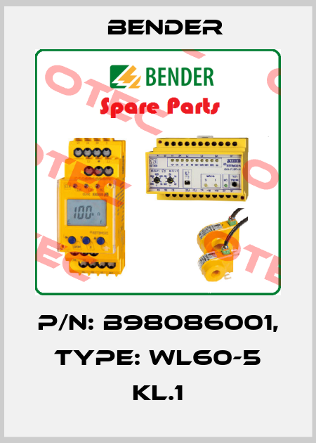 p/n: B98086001, Type: WL60-5 KL.1 Bender