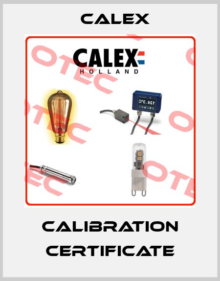 Calibration certificate Calex