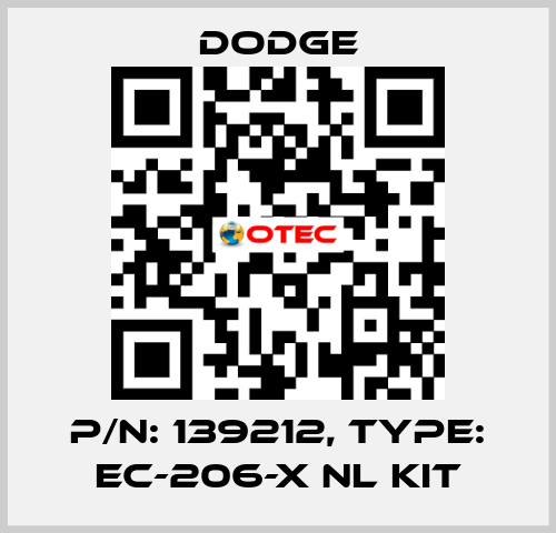 p/n: 139212, Type: EC-206-X NL KIT Dodge