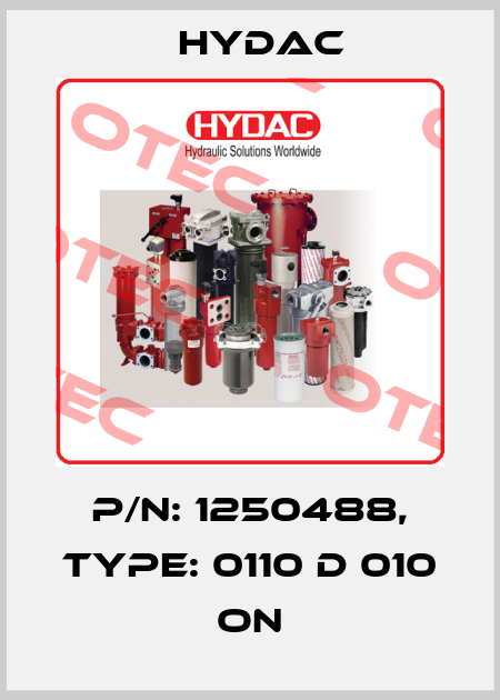 P/N: 1250488, Type: 0110 D 010 ON Hydac