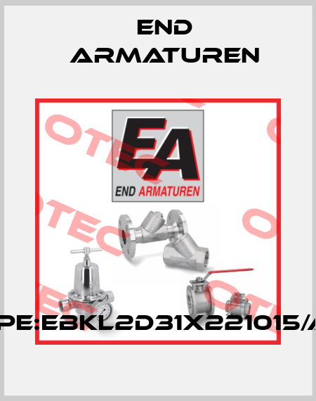 TYPE:EBKL2D31X221015/AO1 End Armaturen