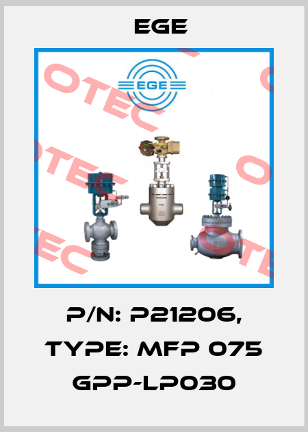 p/n: P21206, Type: MFP 075 GPP-LP030 Ege