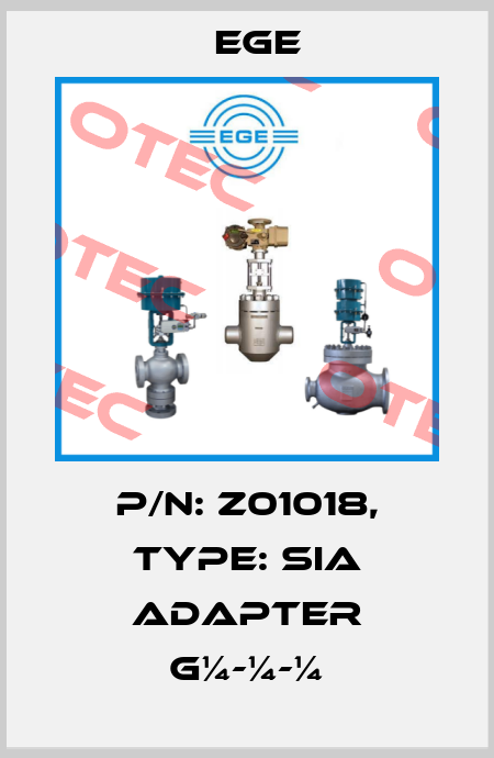 p/n: Z01018, Type: SIA Adapter G¼-¼-¼ Ege