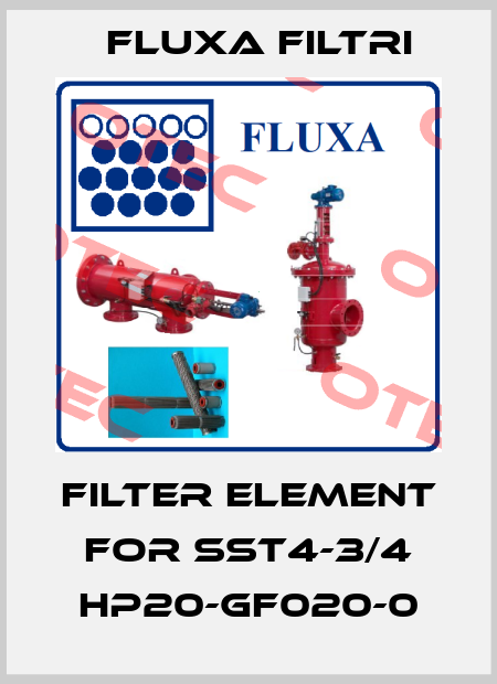filter elemenT for SST4-3/4 HP20-GF020-0 Fluxa Filtri