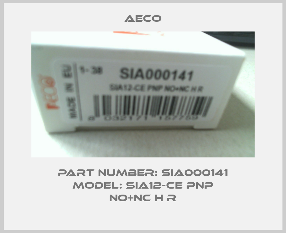 Part Number: SIA000141 Model: SIA12-CE PNP NO+NC H R-big