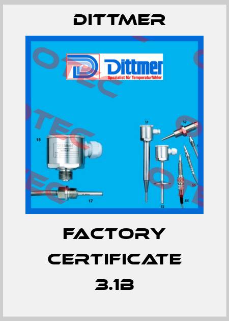 Factory certificate 3.1B Dittmer