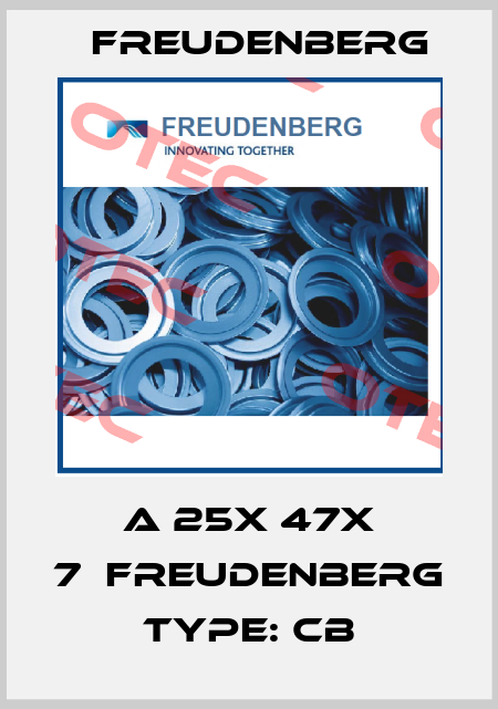 A 25x 47x 7　Freudenberg type: CB Freudenberg