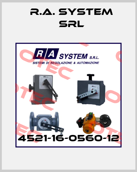 4521-16-0560-12 R.A. System Srl