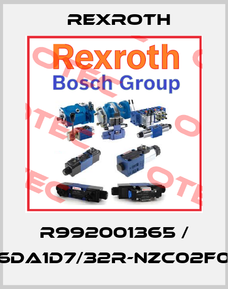 R992001365 / A4VG56DA1D7/32R-NZC02F043SH-S Rexroth