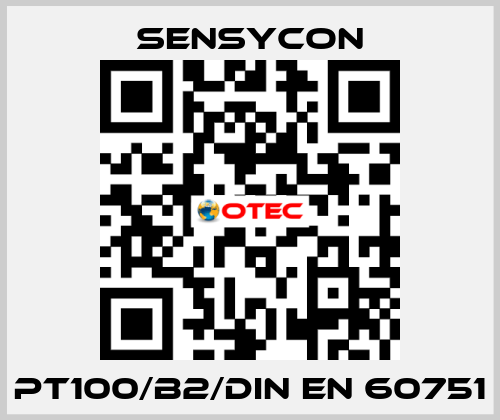 PT100/B2/DIN EN 60751 SENSYCON