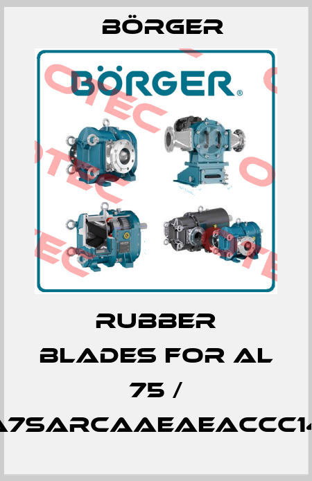 Rubber blades for AL 75 / PA7SARCAAEAEACCC14Z Börger