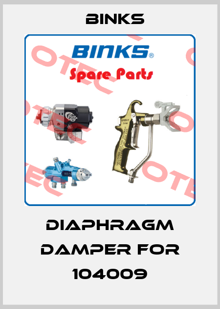 diaphragm damper for 104009 Binks