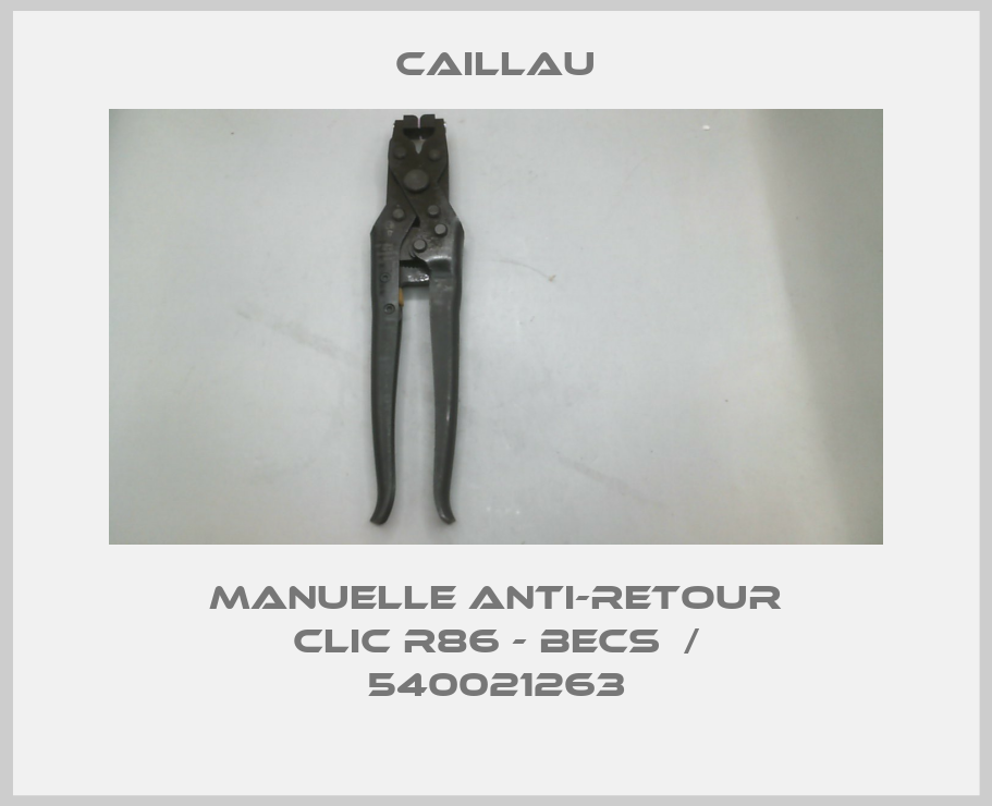 MANUELLE ANTI-RETOUR CLIC R86 - BECS  / 540021263-big