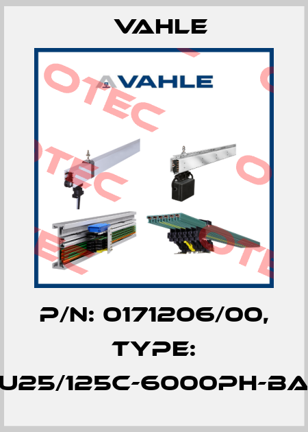 P/n: 0171206/00, Type: U25/125C-6000PH-BA Vahle