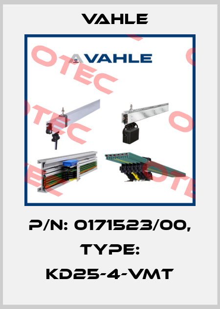 P/n: 0171523/00, Type: KD25-4-VMT Vahle