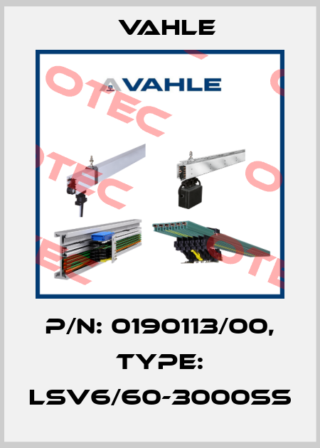 P/n: 0190113/00, Type: LSV6/60-3000SS Vahle