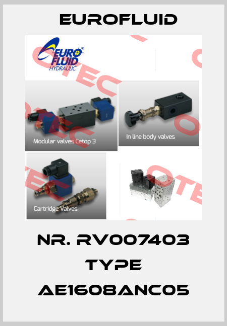 Nr. RV007403 Type AE1608ANC05 Eurofluid