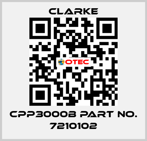 CPP3000B PART No. 7210102 Clarke