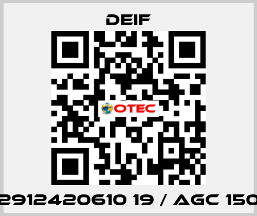 2912420610 19 / AGC 150 Deif
