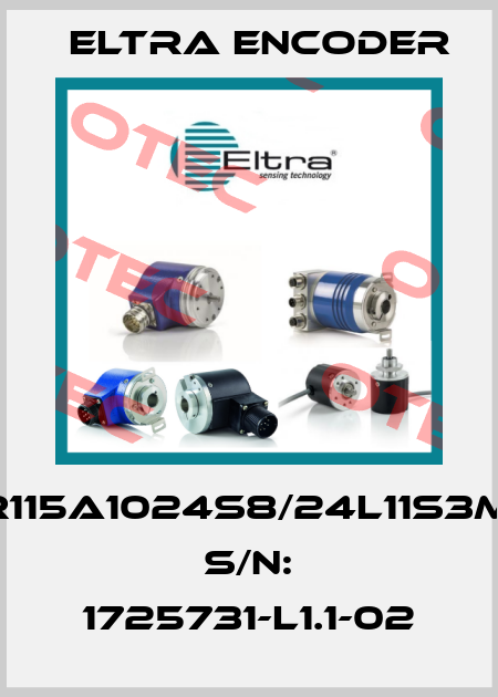 ER115A1024S8/24L11S3MR s/n: 1725731-L1.1-02 Eltra Encoder