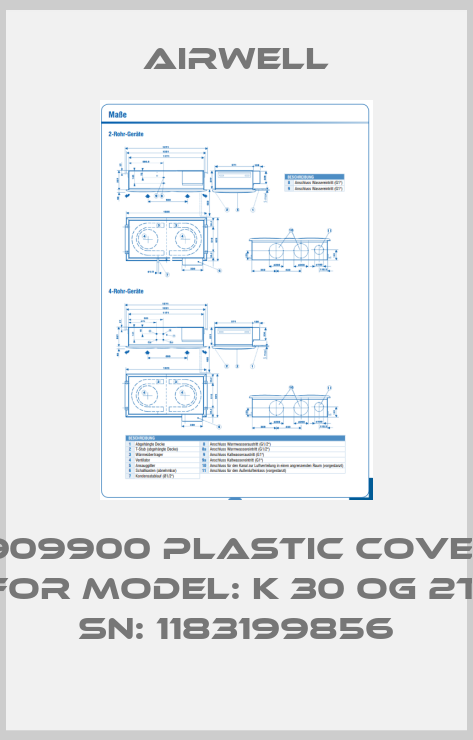 1909900 plastic cover for Model: K 30 OG 2T, SN: 1183199856-big