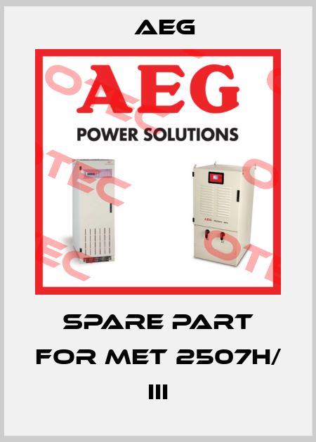 spare part for MET 2507H/ III AEG