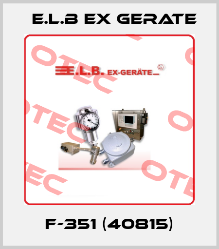 F-351 (40815) E.L.B Ex Gerate