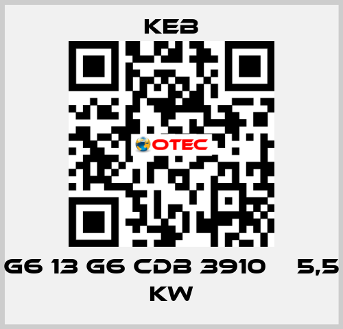 G6 13 G6 CDB 3910 В 5,5 kW KEB