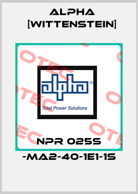 NPR 025S -MA2-40-1E1-1S Alpha [Wittenstein]
