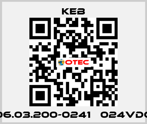 06.03.200-0241   024VDC KEB