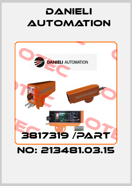 3817319 /part no: 213481.03.15 DANIELI AUTOMATION