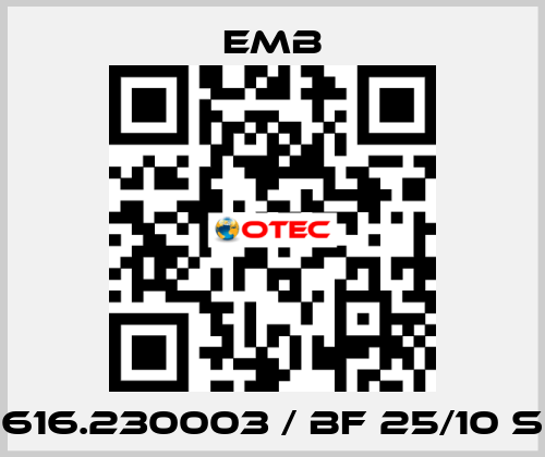 616.230003 / BF 25/10 S Emb