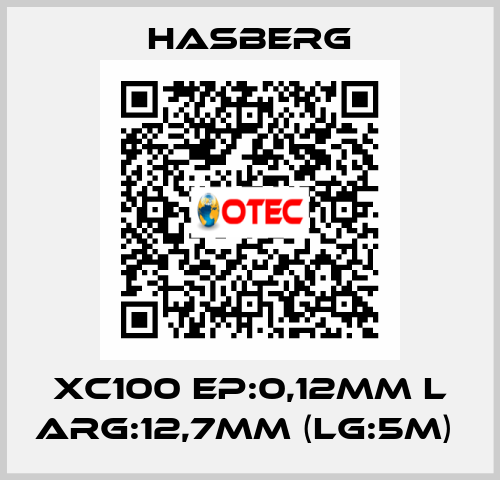 XC100 EP:0,12MM L ARG:12,7MM (LG:5M)  Hasberg