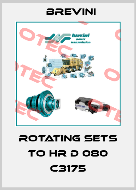 Rotating sets to HR D 080 C3175 Brevini