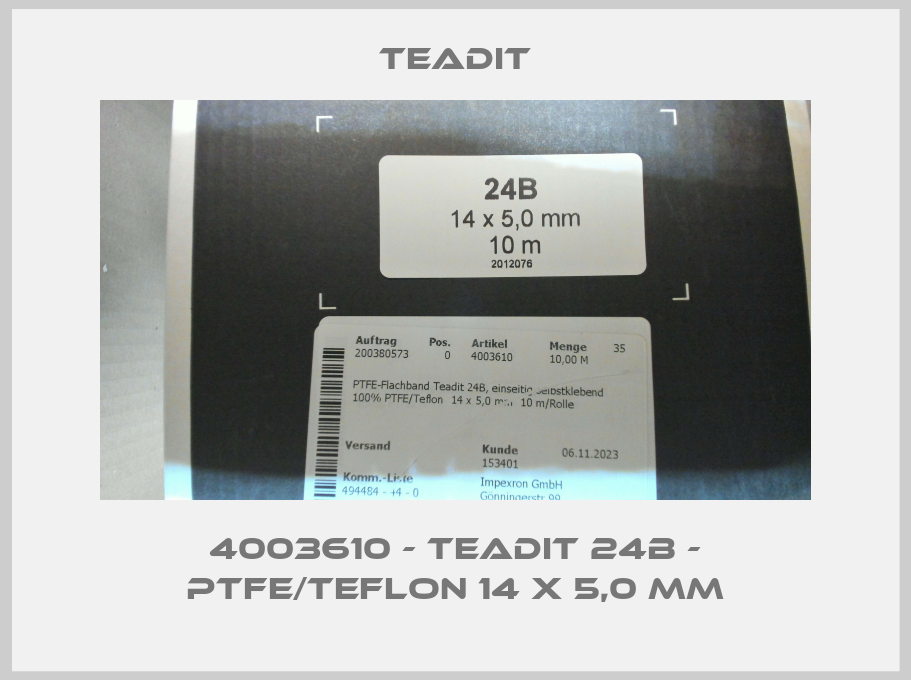 4003610 - Teadit 24B - PTFE/Teflon 14 x 5,0 mm-big