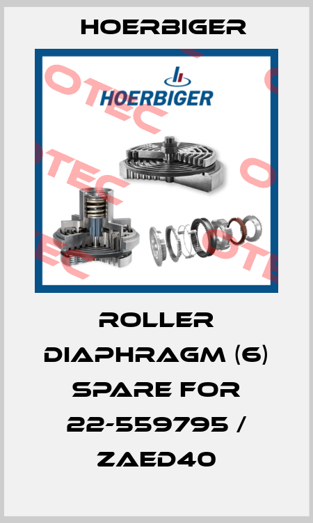 ROLLER DIAPHRAGM (6) spare for 22-559795 / ZAED40 Hoerbiger