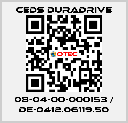 08-04-00-000153 / DE-0412.06119.50 Ceds Duradrive