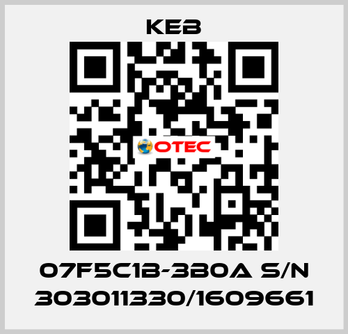 07F5C1B-3B0A S/N 303011330/1609661 KEB