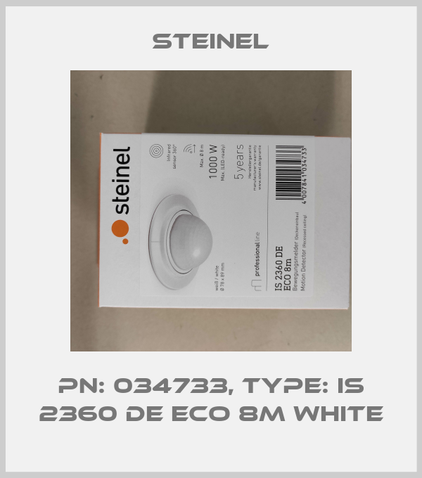 PN: 034733, Type: IS 2360 DE ECO 8m white-big