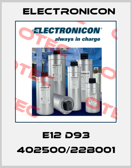 E12 D93 402500/22B001 Electronicon