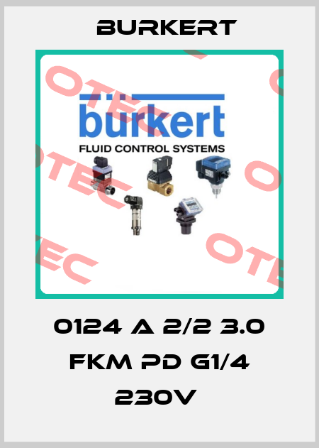 0124 A 2/2 3.0 FKM PD G1/4 230V  Burkert