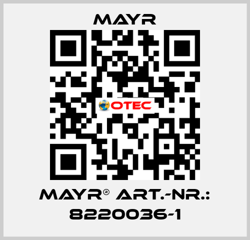 mayr® Art.-Nr.: 8220036-1 Mayr