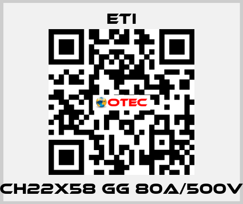 CH22x58 gG 80A/500V Eti