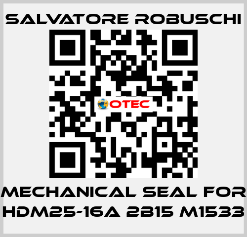 mechanical seal for HDM25-16A 2B15 M1533 SALVATORE ROBUSCHI